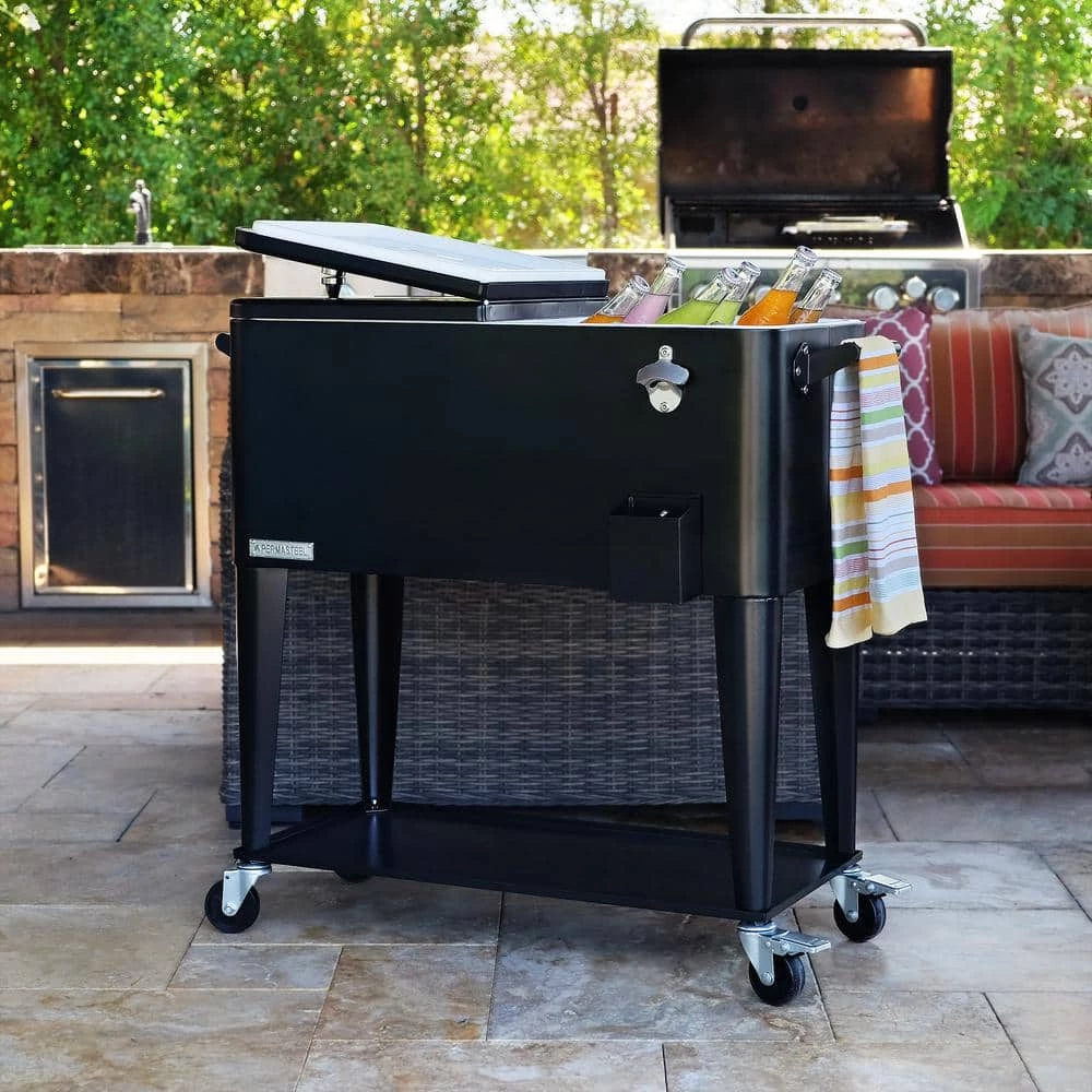 Permasteel 80 Qt. Black Chest Cooler by Unbranded - Image 2