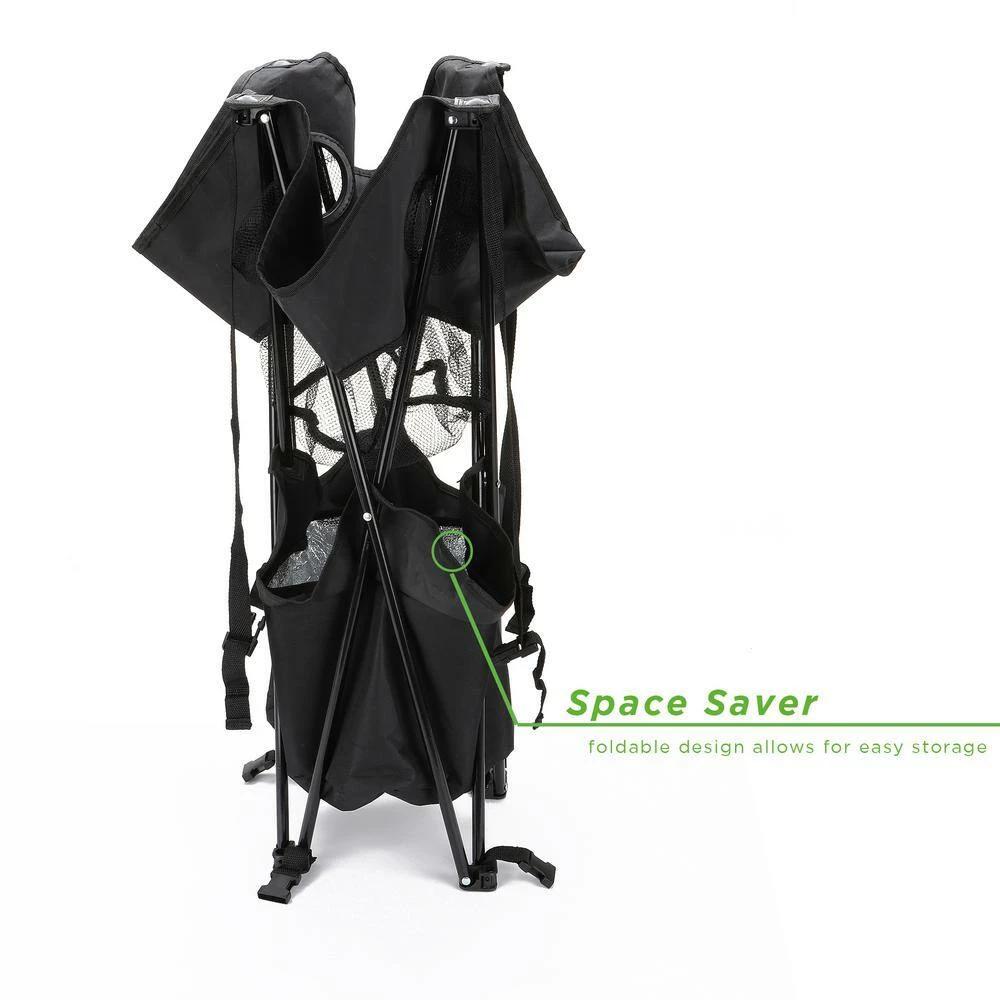 5 Qt. Capacity Tailgating Table Collapsible Folding Camping Table with Insulated Cooler, Food Basket and Travel Bag by Mind Reader - Image 3