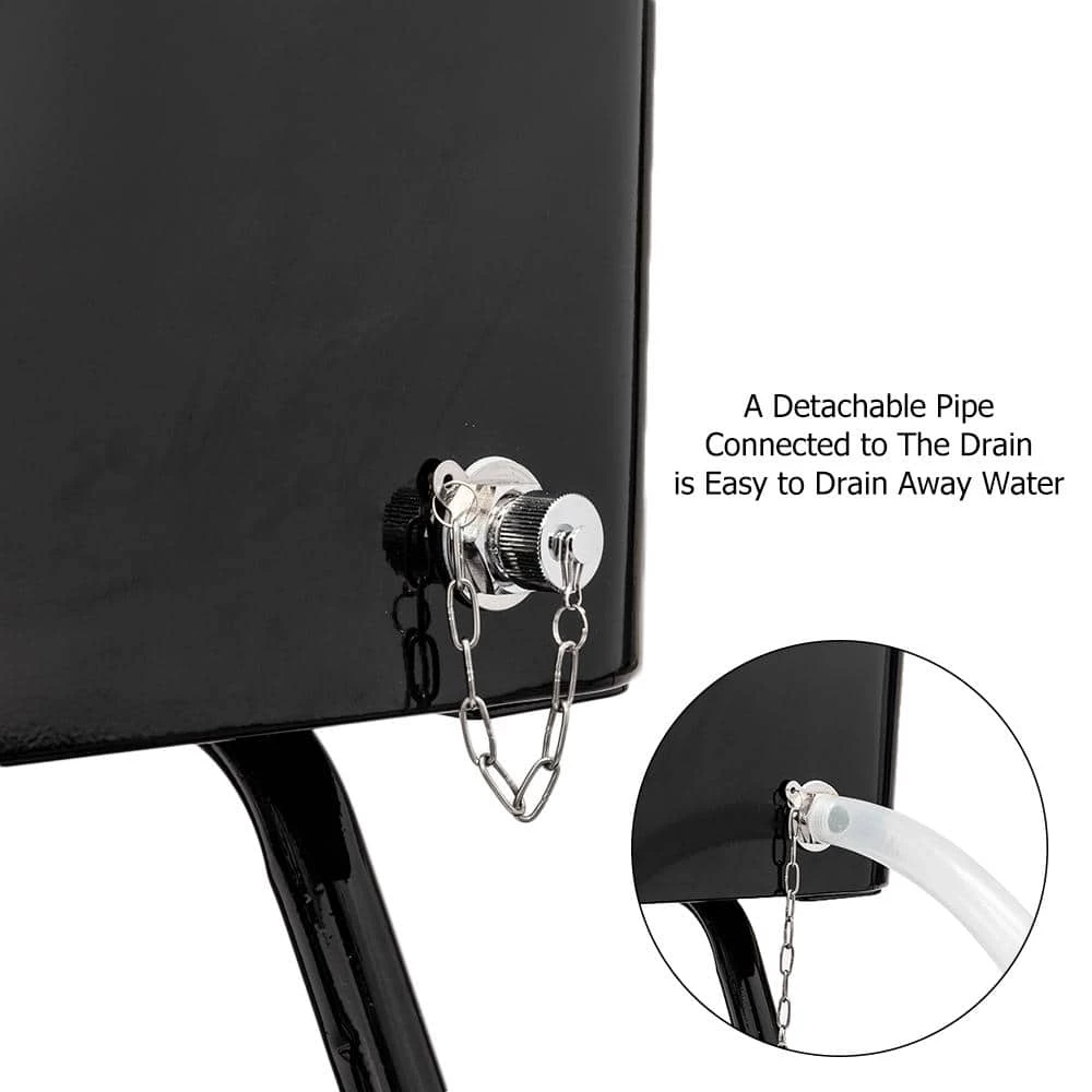 80 Qt. Wagon Rolling Cooler Ice Chest with Long Handle and 10 in. Wheels, Portable Patio Party Bar Cold Drink Beverage by VINGLI - Image 5