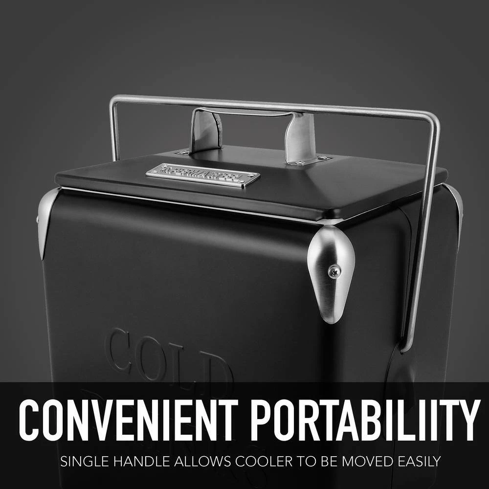 14 Qt. Portable Cooler in Black by PERMASTEEL - Image 6