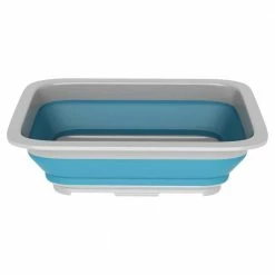 10 L Collapsible Portable Wash Basin Pop-Up Dish Tub and Cooling Chest in Blue by Unbranded