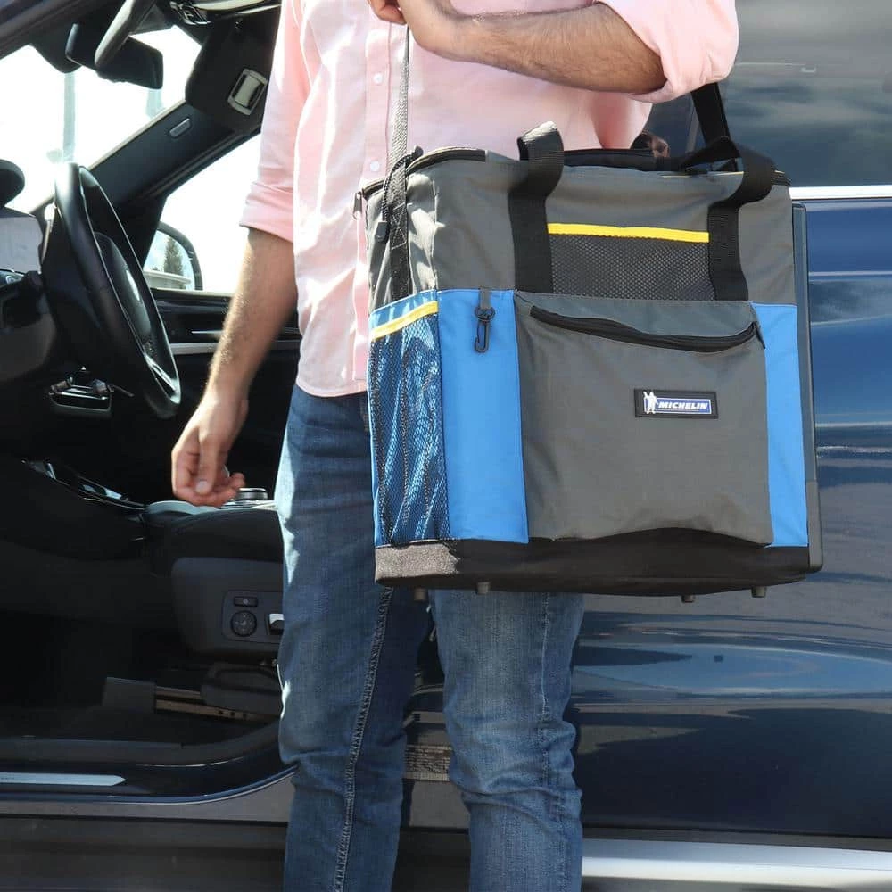 Thermoelectric Iceless 12V Cooler Warmer 15 qt (14L), Portable Car Fridge with Shoulder Strap by Michelin - Image 2