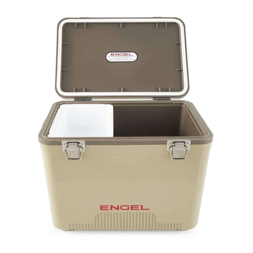 19 qt. Fishing Live Bait Dry Box Ice Cooler with Shoulder Strap, Tan by Engel - Image 5