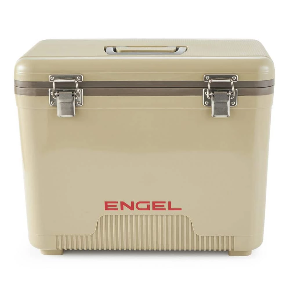 19 qt. Fishing Live Bait Dry Box Ice Cooler with Shoulder Strap, Tan by Engel - Image 3
