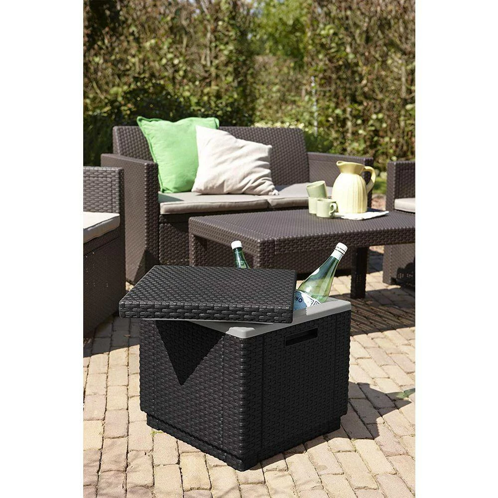 Outdoor Bar Cooling Table, 42 Qt., Patio, Picnicand Beach Accessories, Graphite, Patio Cooler by Unbranded - Image 6