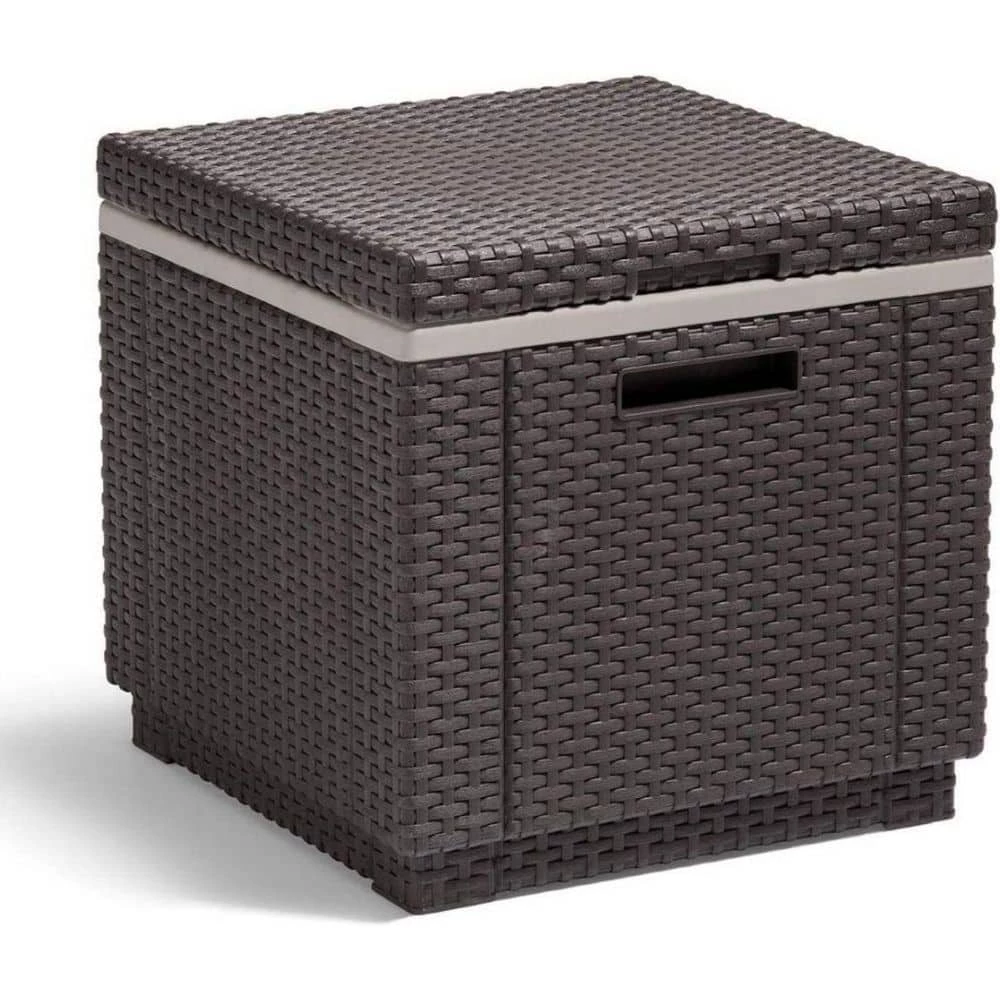 Outdoor Bar Cooling Table, 42 Qt., Patio, Picnic and Beach Accessory, Brown, Patio Cooler by Unbranded