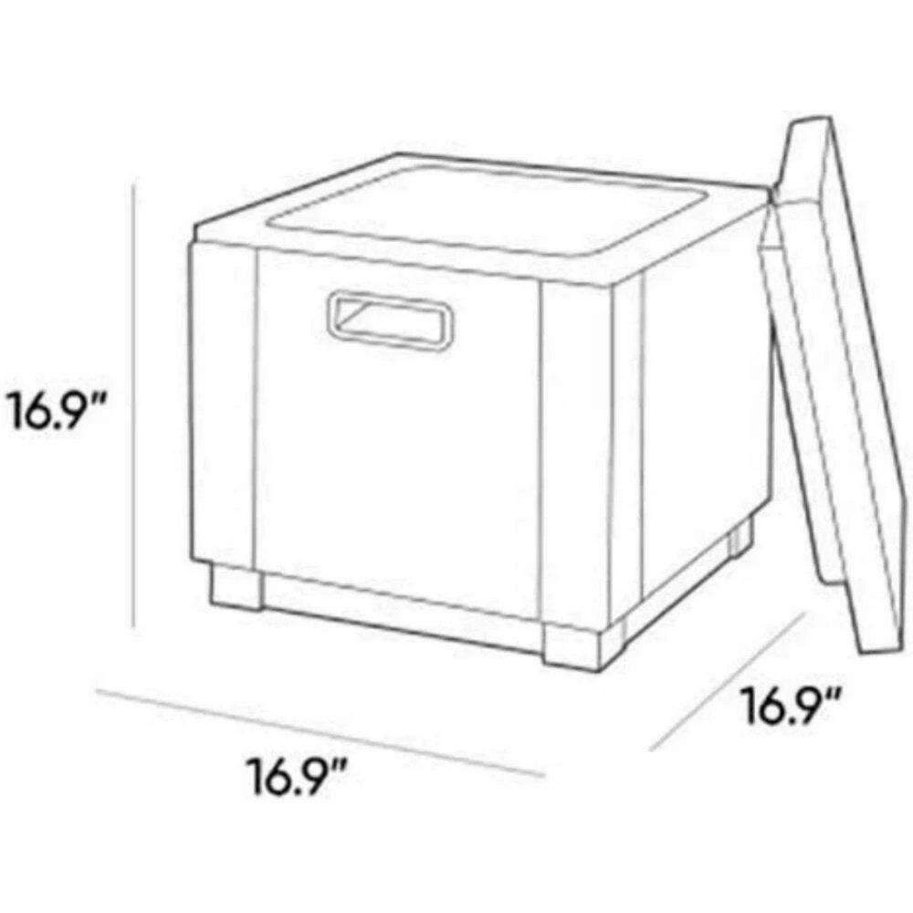Outdoor Bar Cooling Table, 42 Qt., Patio, Picnic and Beach Accessory, Brown, Patio Cooler by Unbranded - Image 7