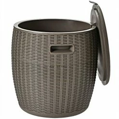4-In-1 Cocktail Table Patio Rattan Cool Bar 12 Gal. Cooler by Unbranded