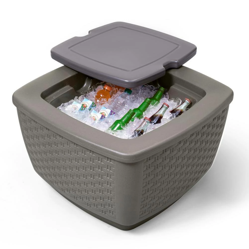 8 Qt. Plastic Just Chillin Patio Table & Ice Bin Cooler by Step2 - Image 3