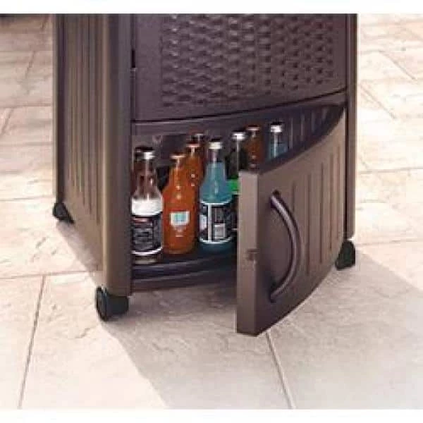 77 Qt. Resin Wicker Cooler with Cabinet by Suncast - Image 4