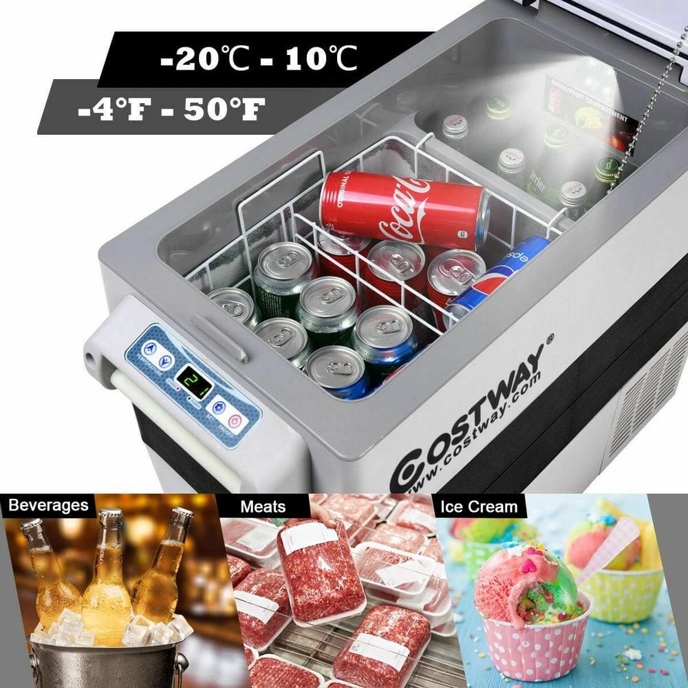 55 Quarts Portable Electric Car Chest Cooler Refrigerator/Freezer Compressor Camping by Costway - Image 4