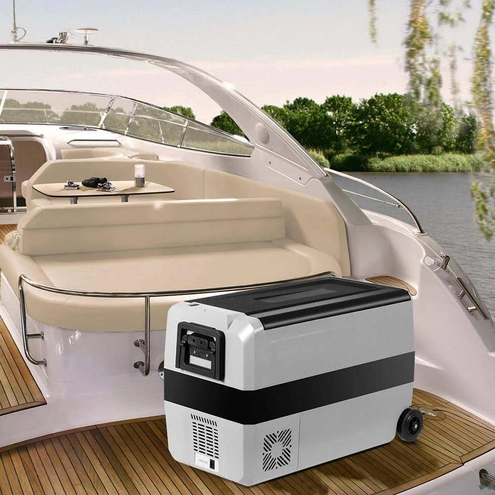 53 Quarts Portable Electric Car Cooler Refrigerator/Freezer Wheels Camping by Costway - Image 2