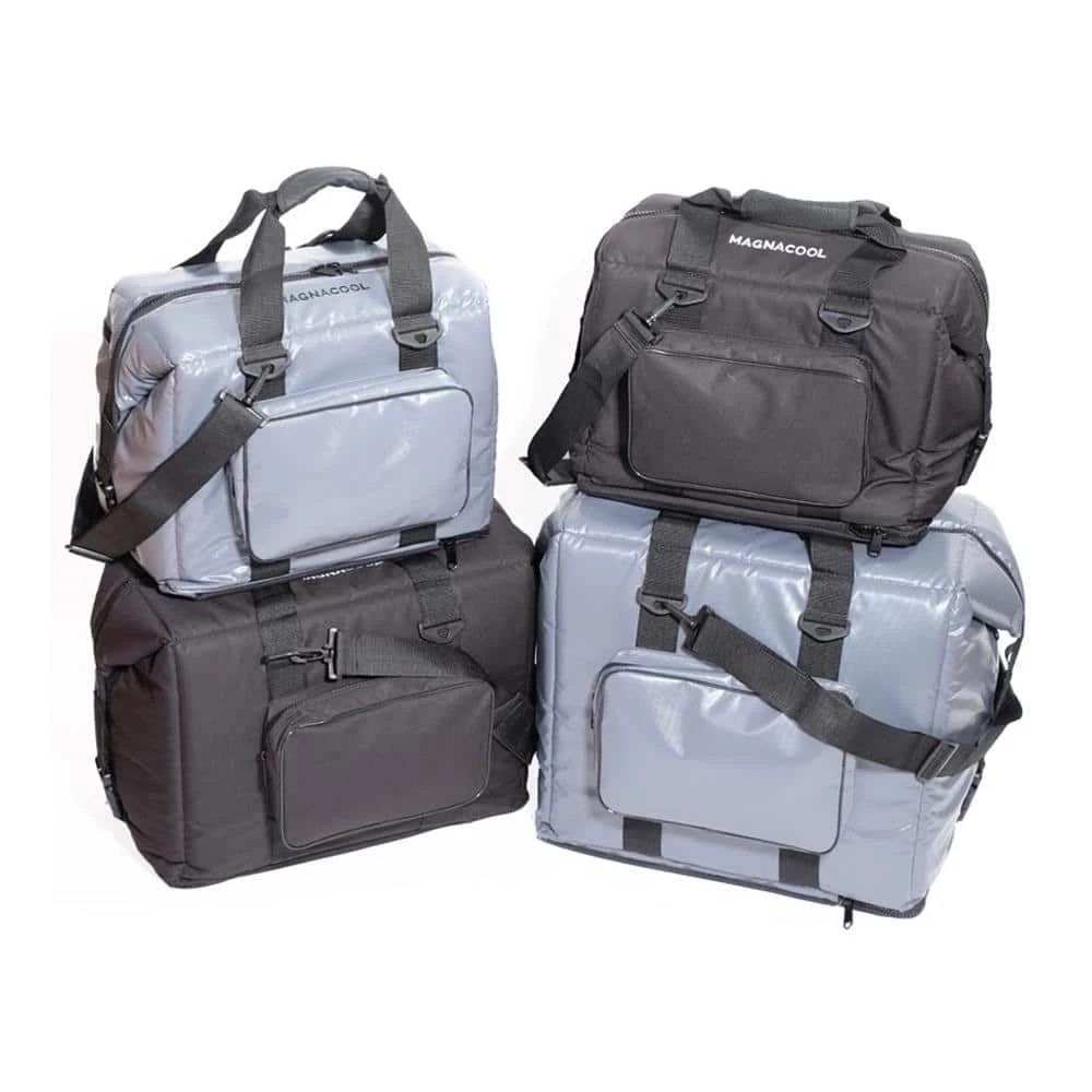 Magnetic Grey 24 cans soft cooler with zippered pouch by Magnacool - Image 10
