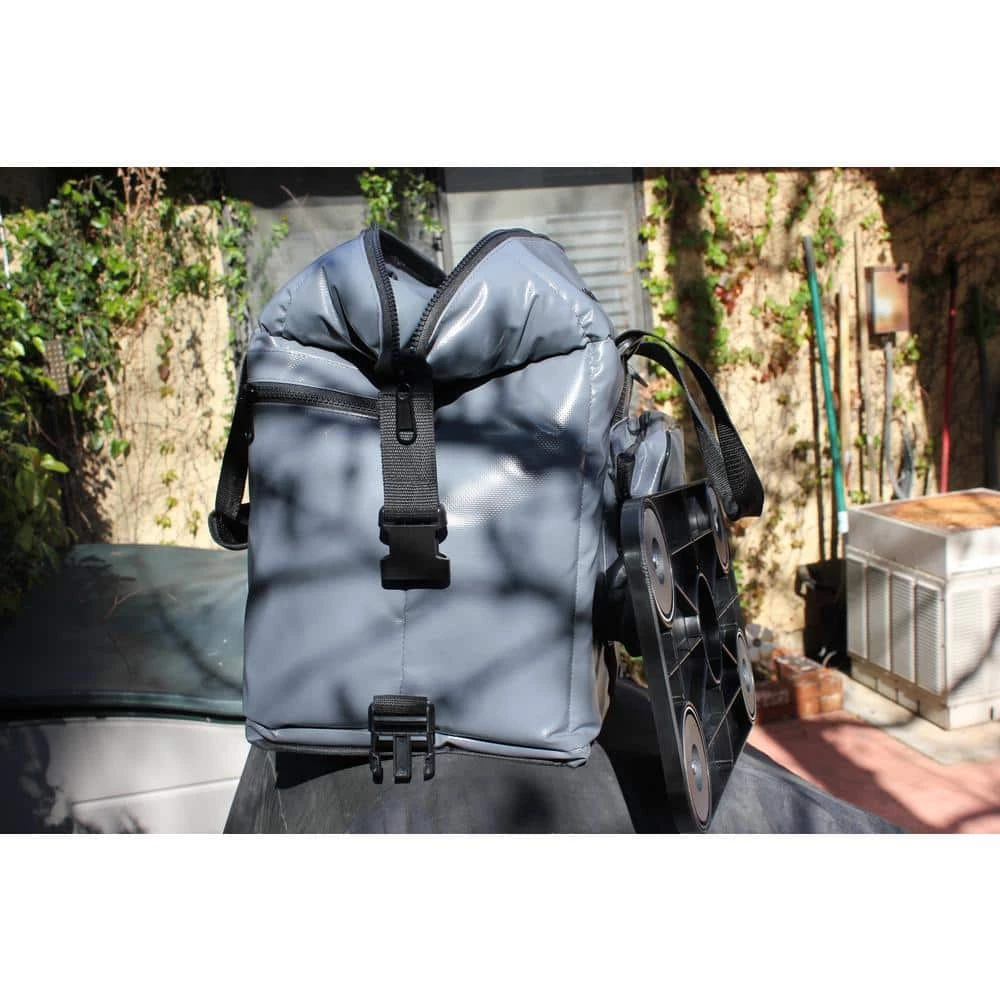 Magnetic Grey 24 cans soft cooler with zippered pouch by Magnacool - Image 3