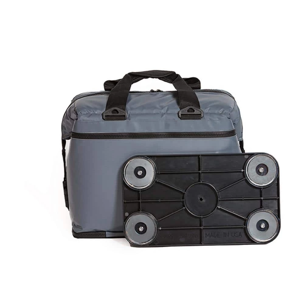 Magnetic Grey 24 cans soft cooler with zippered pouch by Magnacool - Image 9