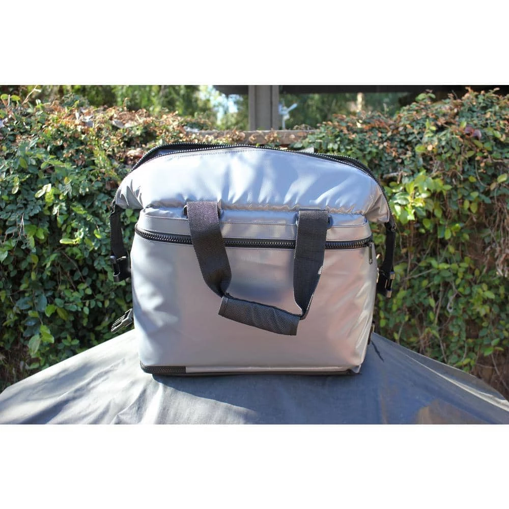 Magnetic Grey 24 cans soft cooler with zippered pouch by Magnacool - Image 4