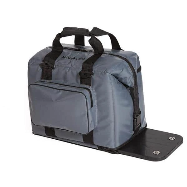 Magnetic Grey 24 cans soft cooler with zippered pouch by Magnacool - Image 8
