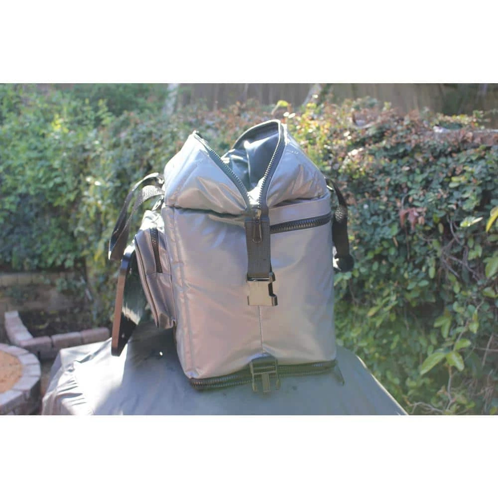 Magnetic Grey 24 cans soft cooler with zippered pouch by Magnacool - Image 2