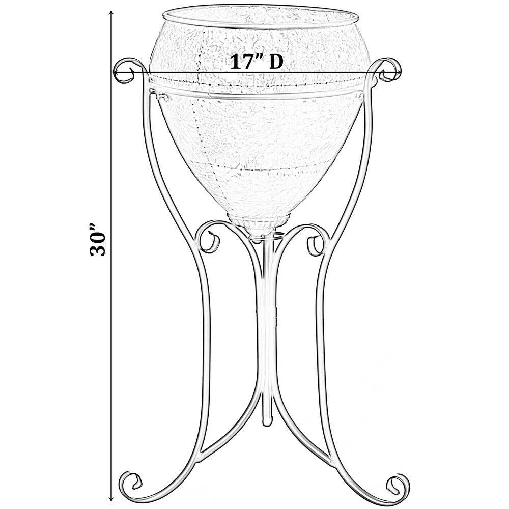 Silver Galvanized Metal Beverage Cooler Tub with Liner and Stand, Medium by Vintiquewise - Image 4