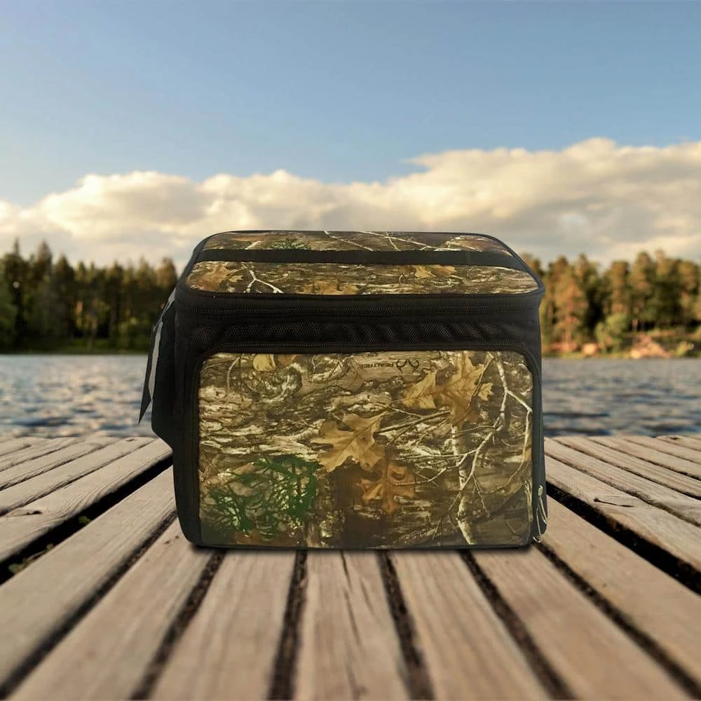 Kool Zone 12 Can Insulated Cooler Bag with Hard Liner in Realtree Edge Camo by Brentwood - Image 4