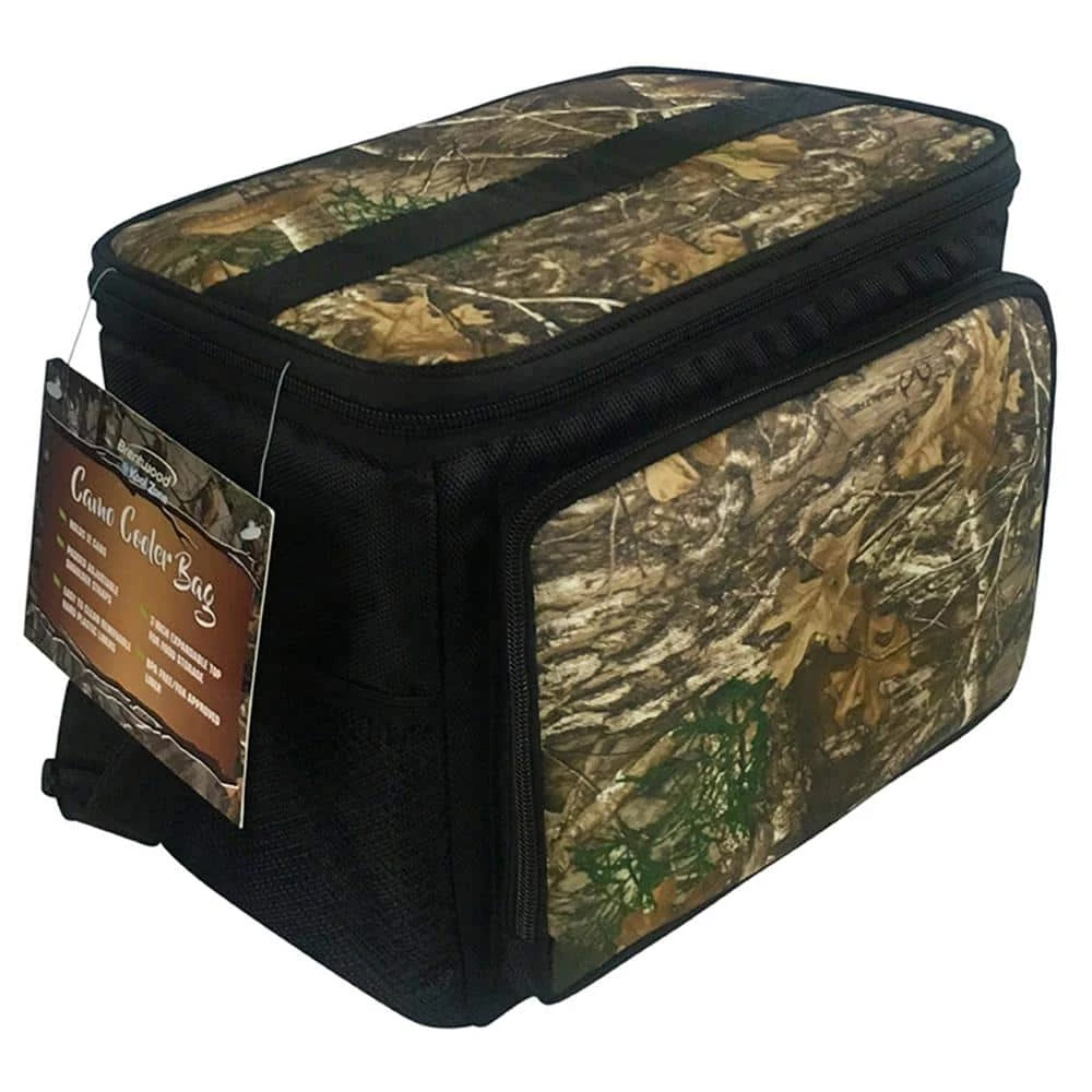 Kool Zone 12 Can Insulated Cooler Bag with Hard Liner in Realtree Edge Camo by Brentwood - Image 2