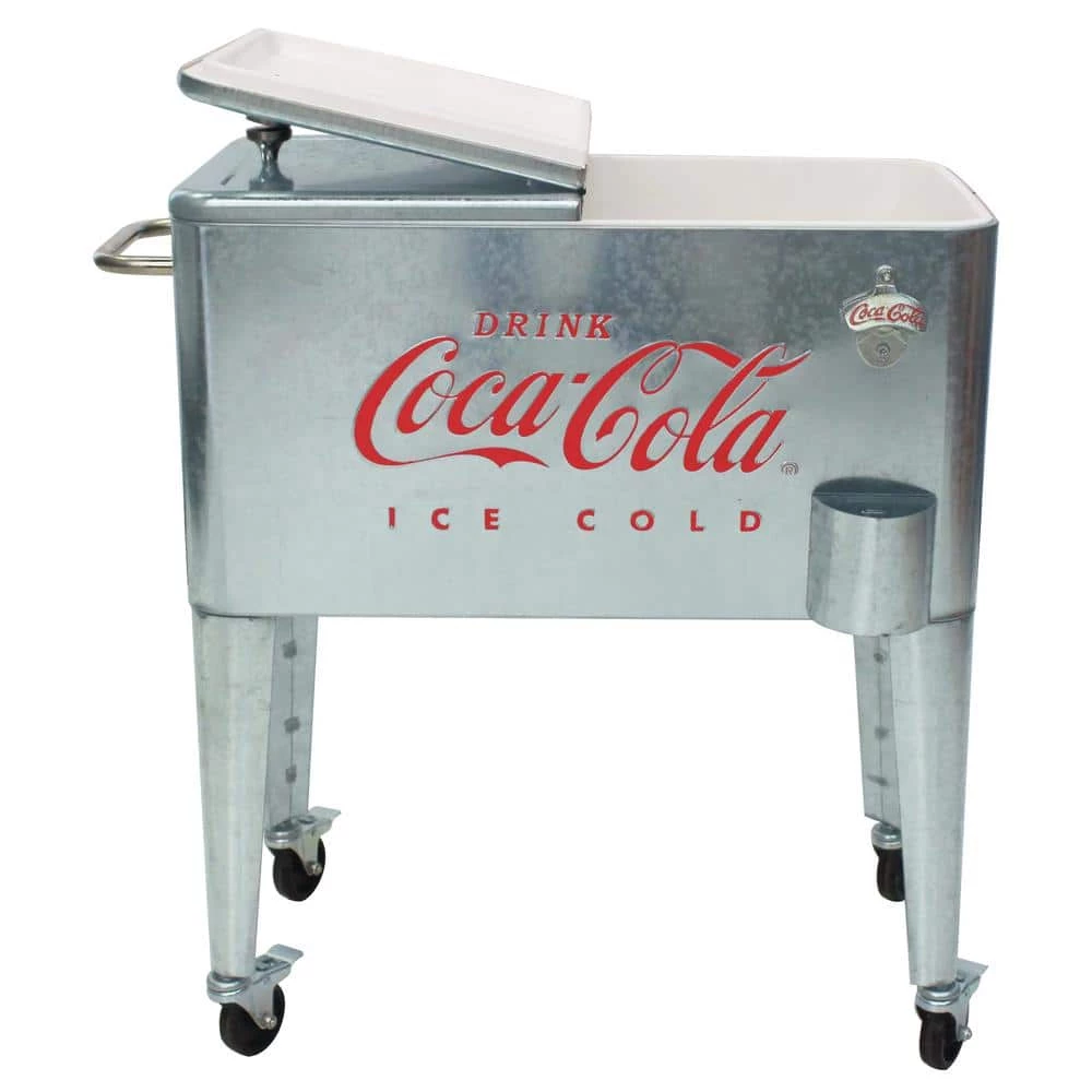 60 Qt. Galvanized Coca-Cola Embossed Cooler by Leigh Country - Image 4