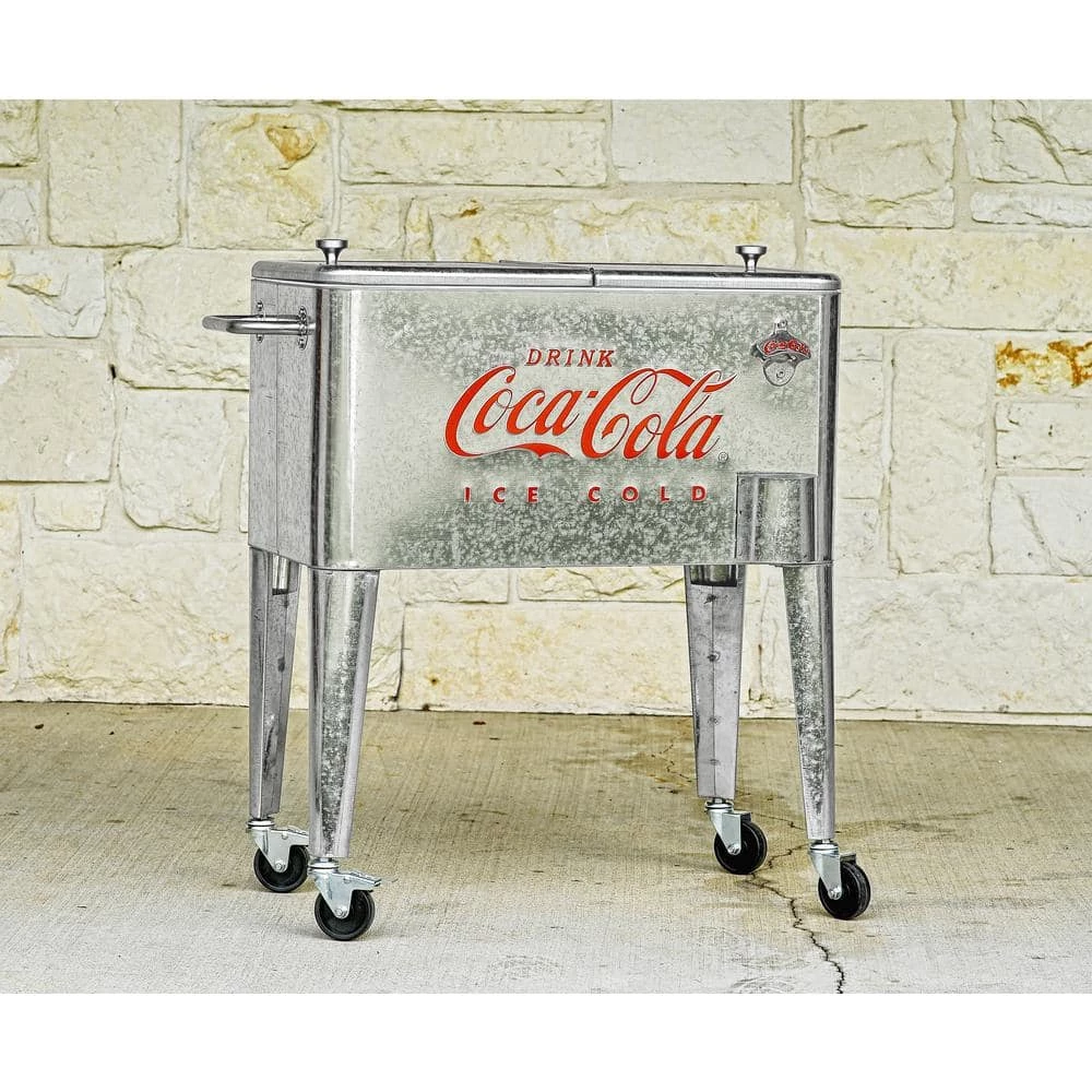 60 Qt. Galvanized Coca-Cola Embossed Cooler by Leigh Country - Image 5