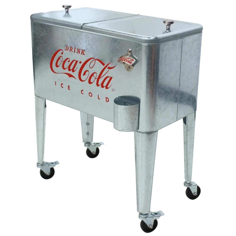60 Qt. Galvanized Coca-Cola Embossed Cooler by Leigh Country - Image 3