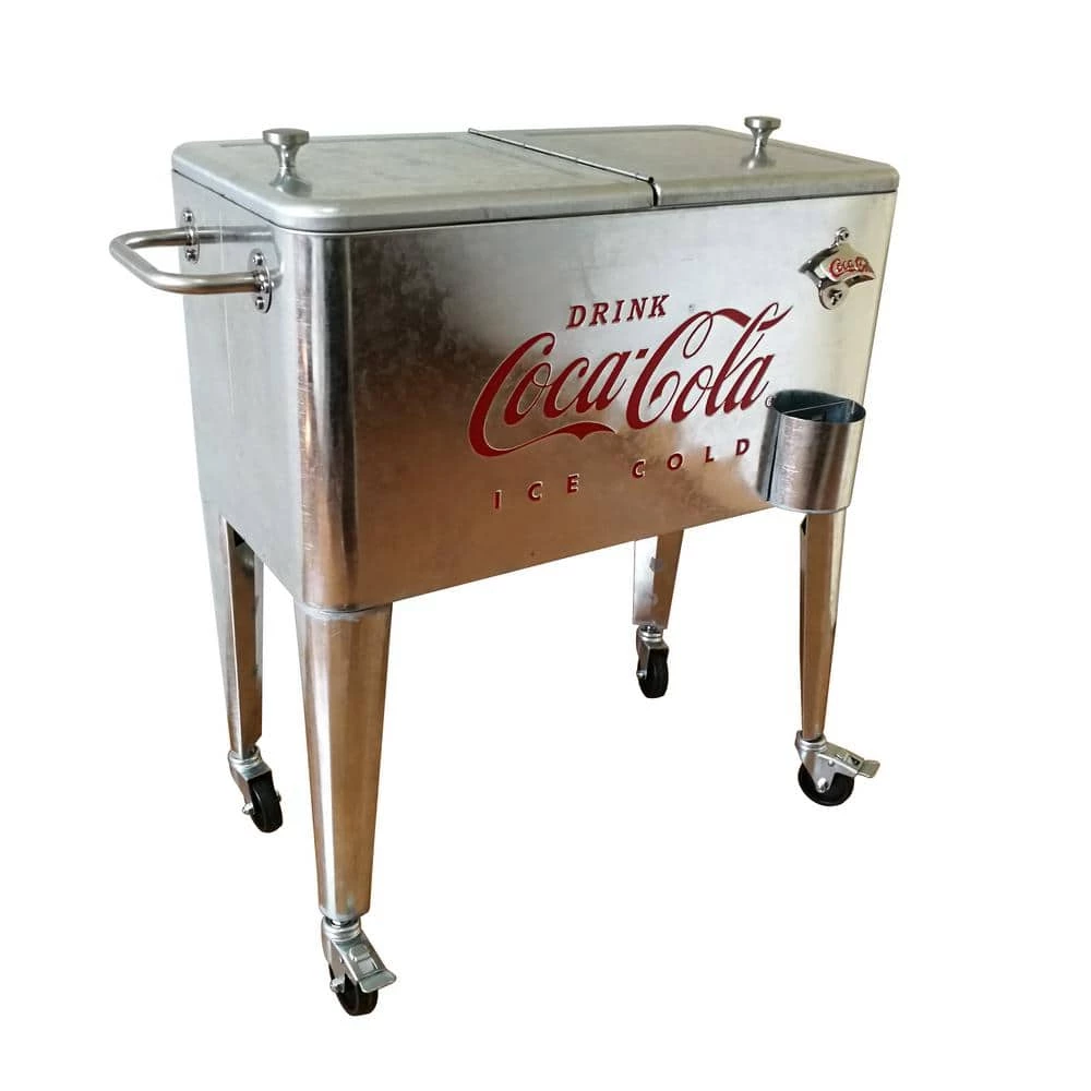 60 Qt. Galvanized Coca-Cola Embossed Cooler by Leigh Country