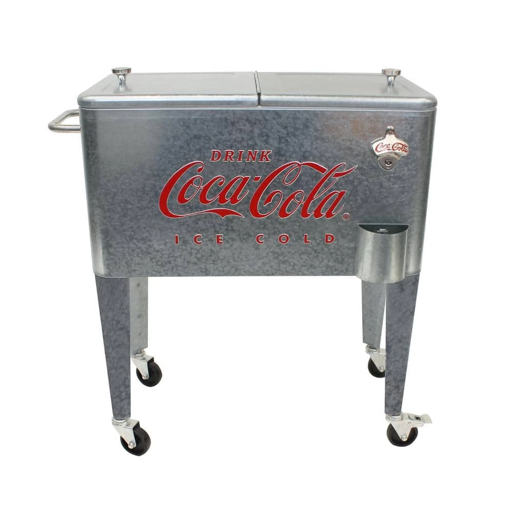 60 Qt. Galvanized Coca-Cola Embossed Cooler by Leigh Country - Image 2