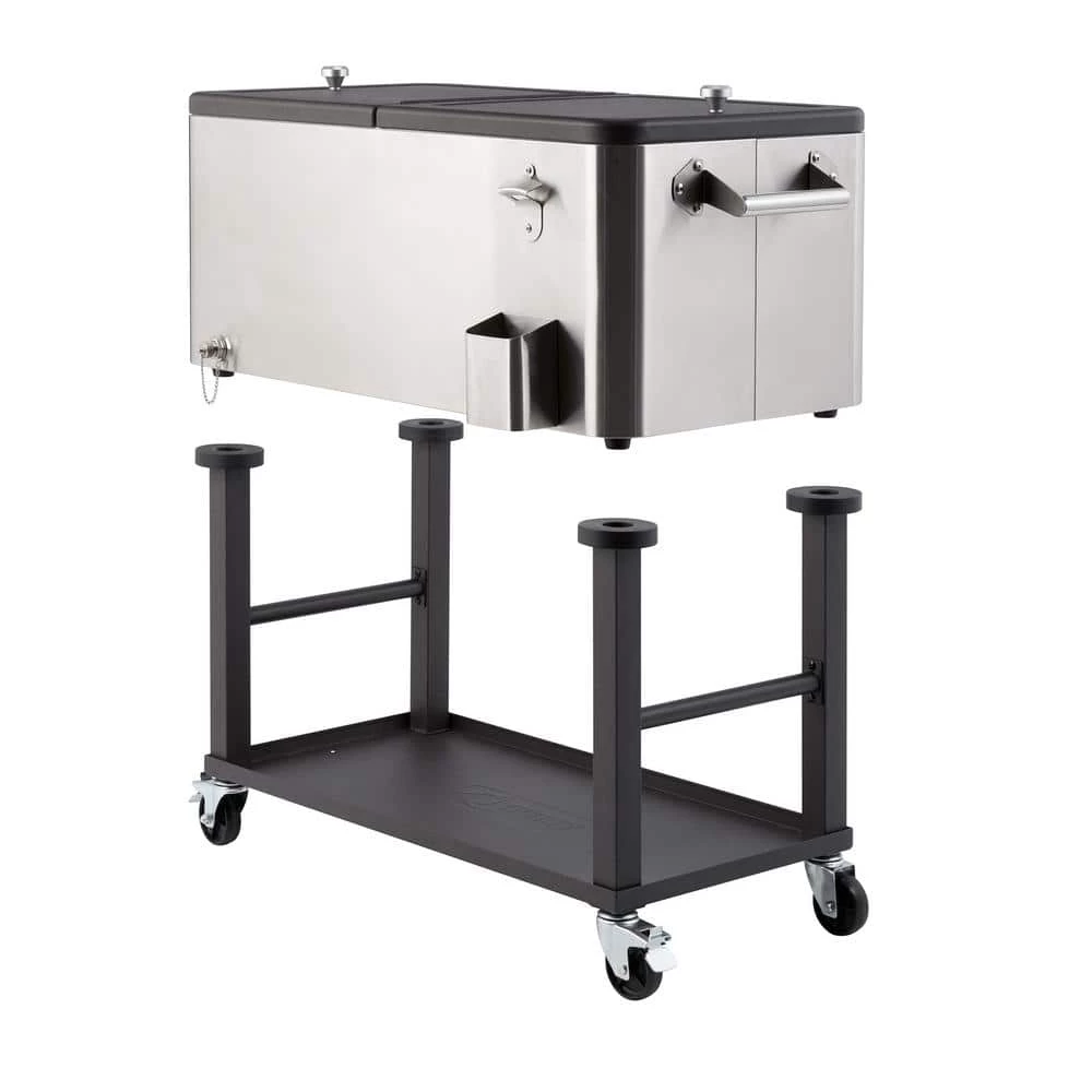 80 Qt./20 Gal. Stainless Steel Wheeled Cooler with Detachable Tub by TRINITY - Image 5