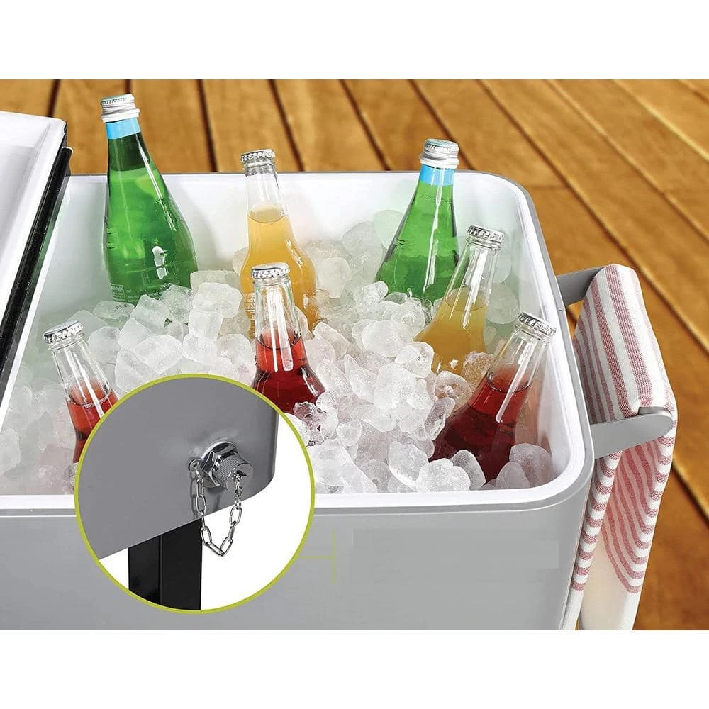 80 qt. Grey and Black Chest Cooler with Bottle Opener by Pearington - Image 5