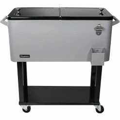 80 qt. Grey and Black Chest Cooler with Bottle Opener by Pearington