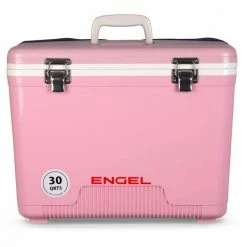 30 qt. 48-Can Lightweight Insulated Mobile Cooler Drybox, Pink by Engel