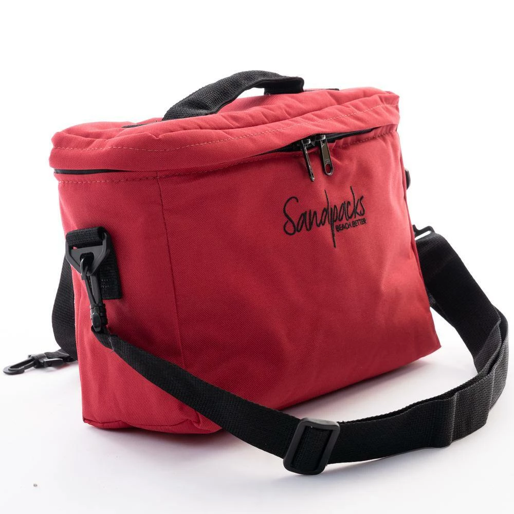 Sandpacks Red Soft-Side Cooler Tote - Clips To Your Beach Chair- by Unbranded - Image 3