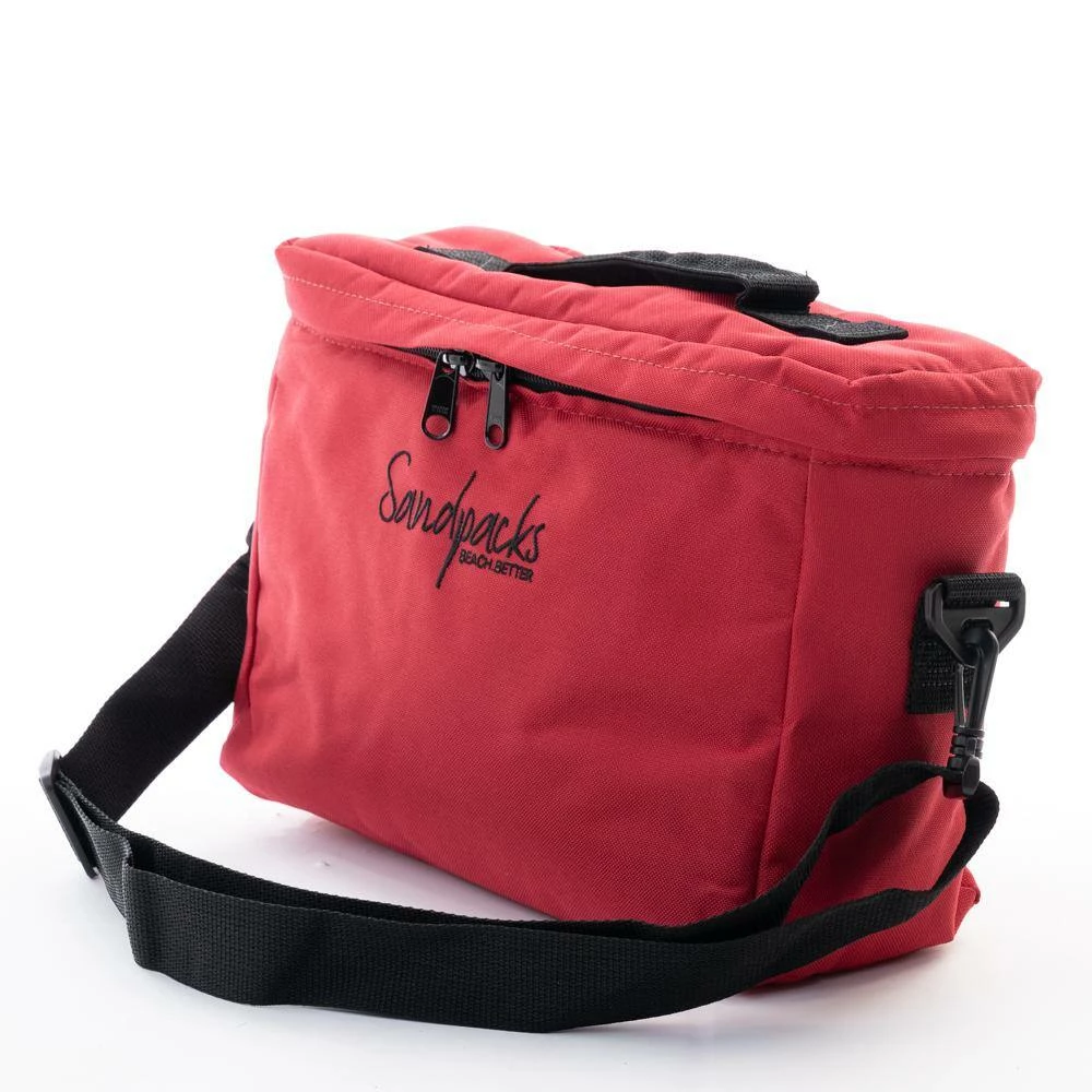Sandpacks Red Soft-Side Cooler Tote - Clips To Your Beach Chair- by Unbranded - Image 2