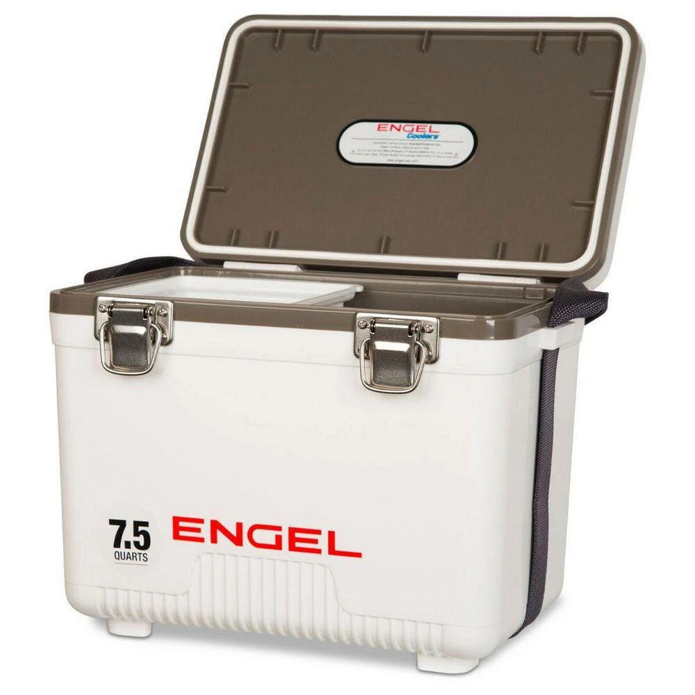 7 .5 qt. Live Bait Cooler with 2-Speed Aerator Pump and Carry Handles, White by Engel - Image 3
