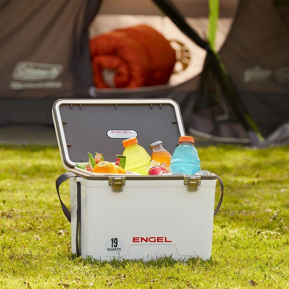 19 qt. Fishing and Kayaking Dry Box Ice Cooler with Shoulder Strap, White by Engel - Image 5