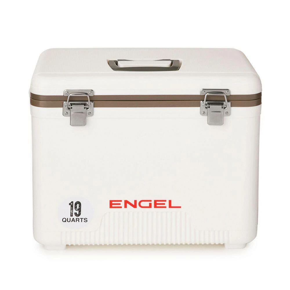 19 qt. Fishing and Kayaking Dry Box Ice Cooler with Shoulder Strap, White by Engel - Image 2