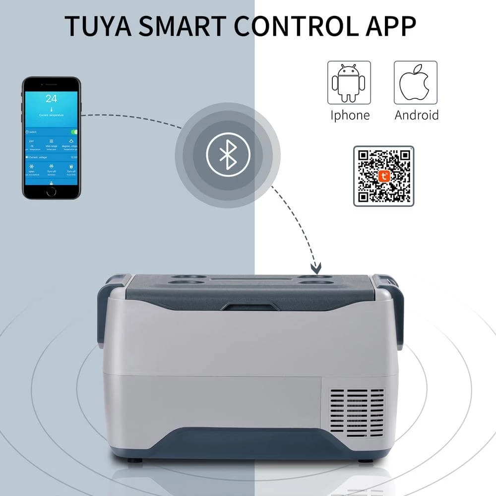 37 Qt. Portable Smart Chest Cooler Portable Refrigerator with Control Switch and Mobile Control by Tidoin - Image 4