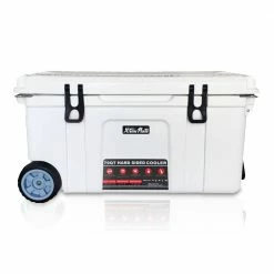 79-Qt. White Rolling Insulated Lockable Ice Chest Cooler w/Wheels Bottle Opener by XtremepowerUS